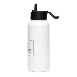 Stainless steel water bottle with a straw lid - Como Lake Panorama LOGO - Image 4